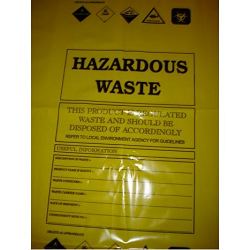 Yellow Hazardous waste Bags